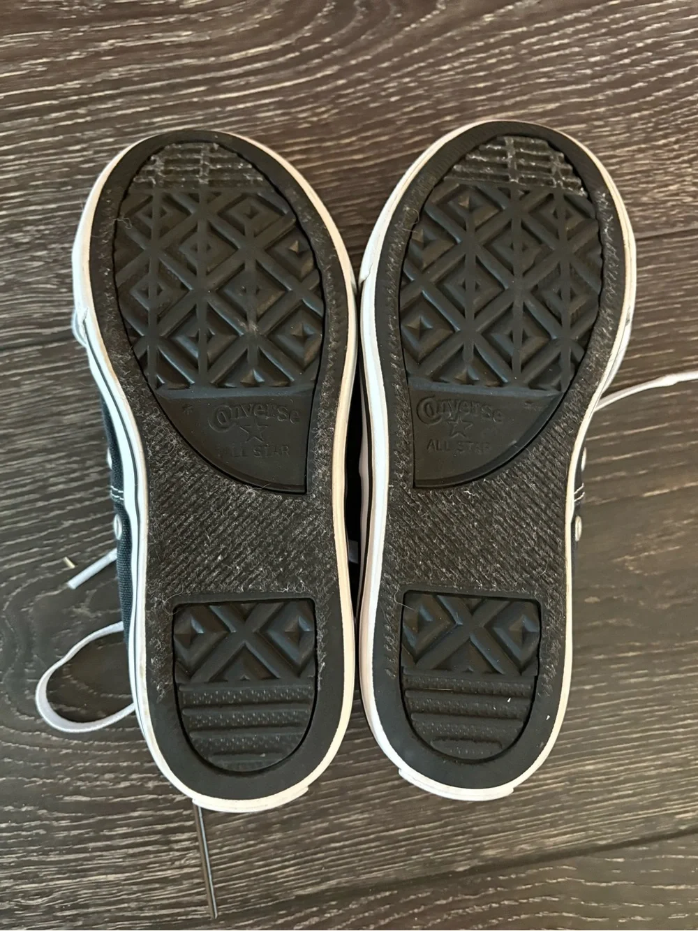 Converse Kids Black Canvas Lace-Up Sneakers with White Accents